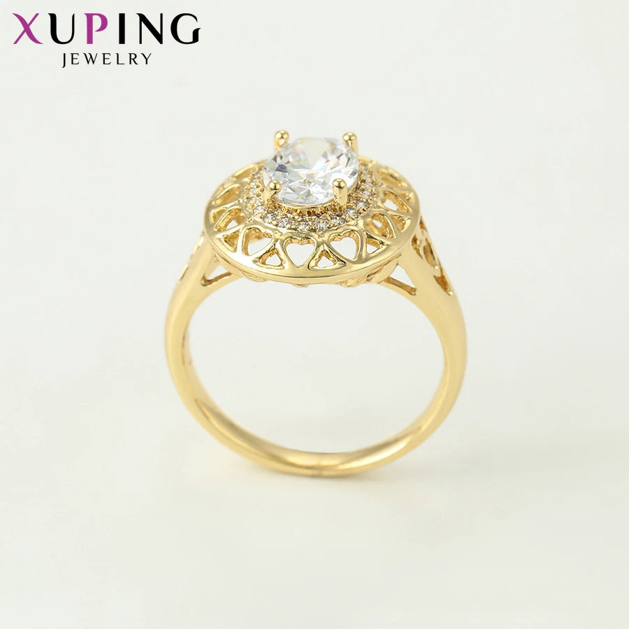 Xuping Big Engagement Ring for Women Jewelry Wedding New Arrival Rose Gold Color Plated Gifts Wholesale 16107