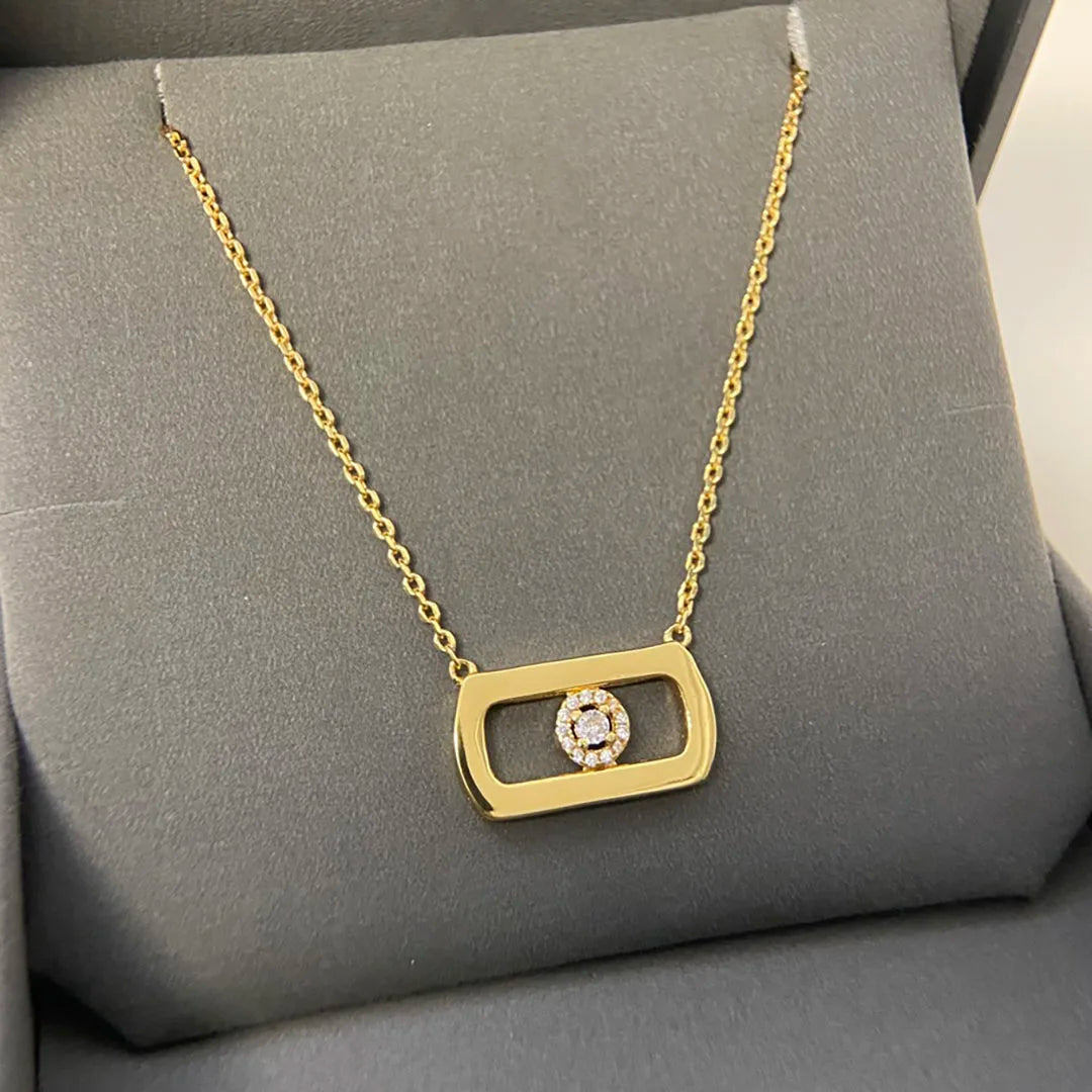 French Series Original Fashion Design 925 Sterling Silver Women's Classic Zircon Inlaid Necklace, Valentine's Day Birthday Gift