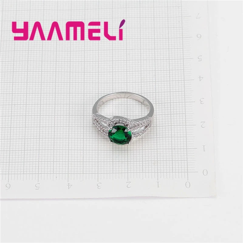 Fast Shipping Simple Wide Real 925 Sterling Silver Color Finger Rings Jewelry For Women Wedding Anniversary Clear CZ Anillos