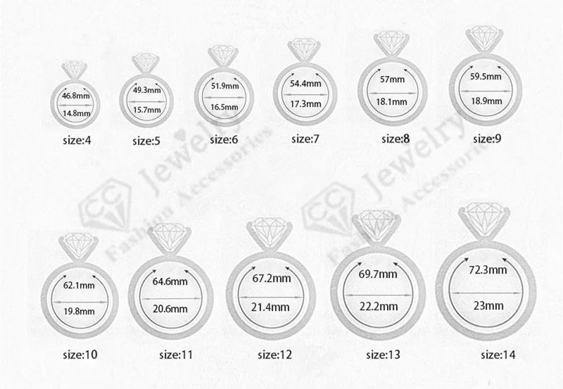 CC Rings For Women Silver Color Double Stackable Fashion Jewelry Bridal Sets Wedding Engagement Ring Accessory CC634