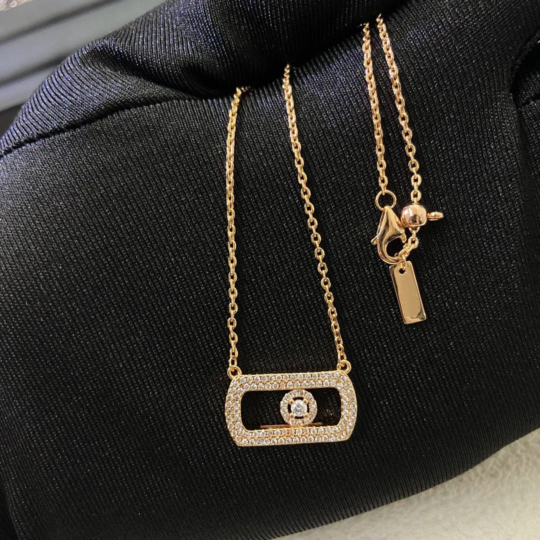 French Series Original Fashion Design 925 Sterling Silver Women's Classic Zircon Inlaid Necklace, Valentine's Day Birthday Gift
