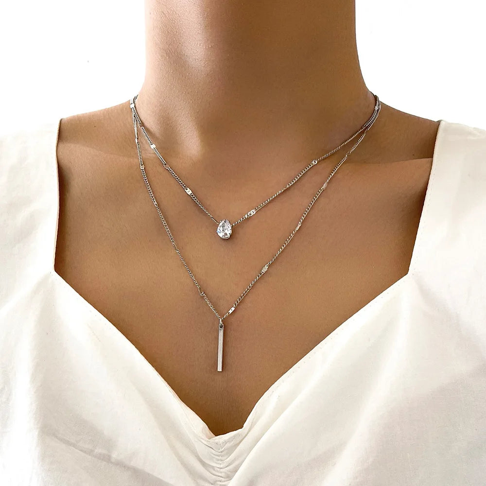 Vintage Necklace on Neck Chain Women's Jewelry Layered Accessories for Girls Clothing Aesthetic Gifts Fashion Pendant 2022