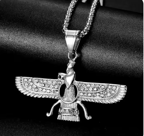 Farvahar Wing Necklace – Stainless Steel Men's Pendant