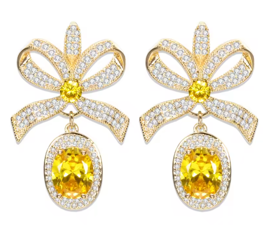 Luxe Bow Drops earing