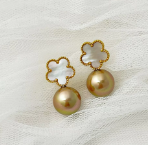 Altera Luxury Shell Flower Stud Earrings